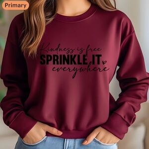 New Gildan Maroon Women's Top